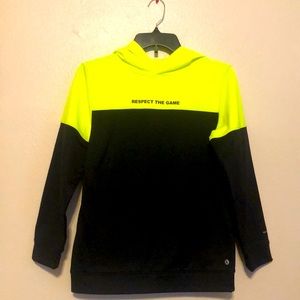 Kids Xersion Quick-Dri Black /Neon Sweatshirt Hoodie L 14/16